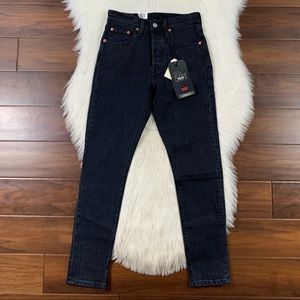 Levi's Women’s‎ Size 24 x 28 Cabo Tempest 501 Hi Rise Skinny Denim Jeans Black